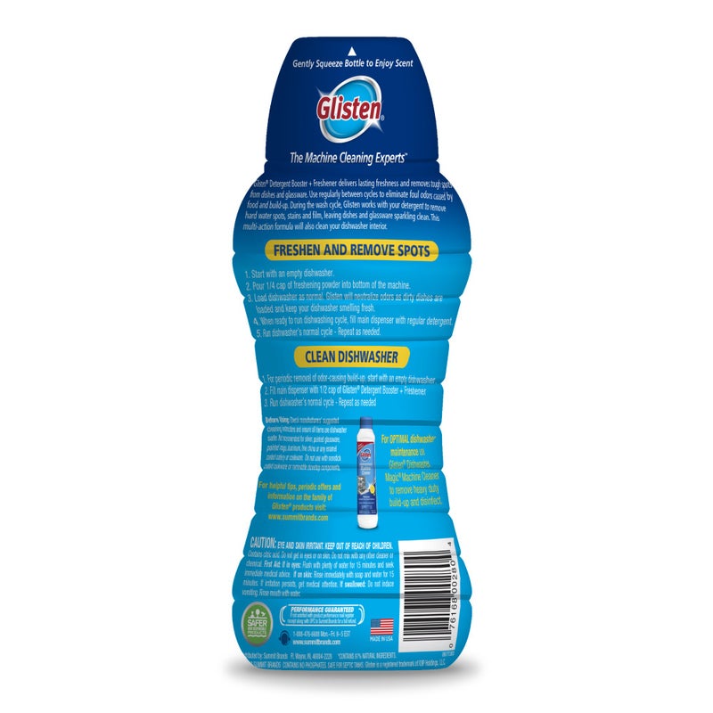 Glisten Dishwasher Detergent Booster and Freshener 2-Pack and Disposer Care Foaming Cleaner, Lemon Scent - Image 3